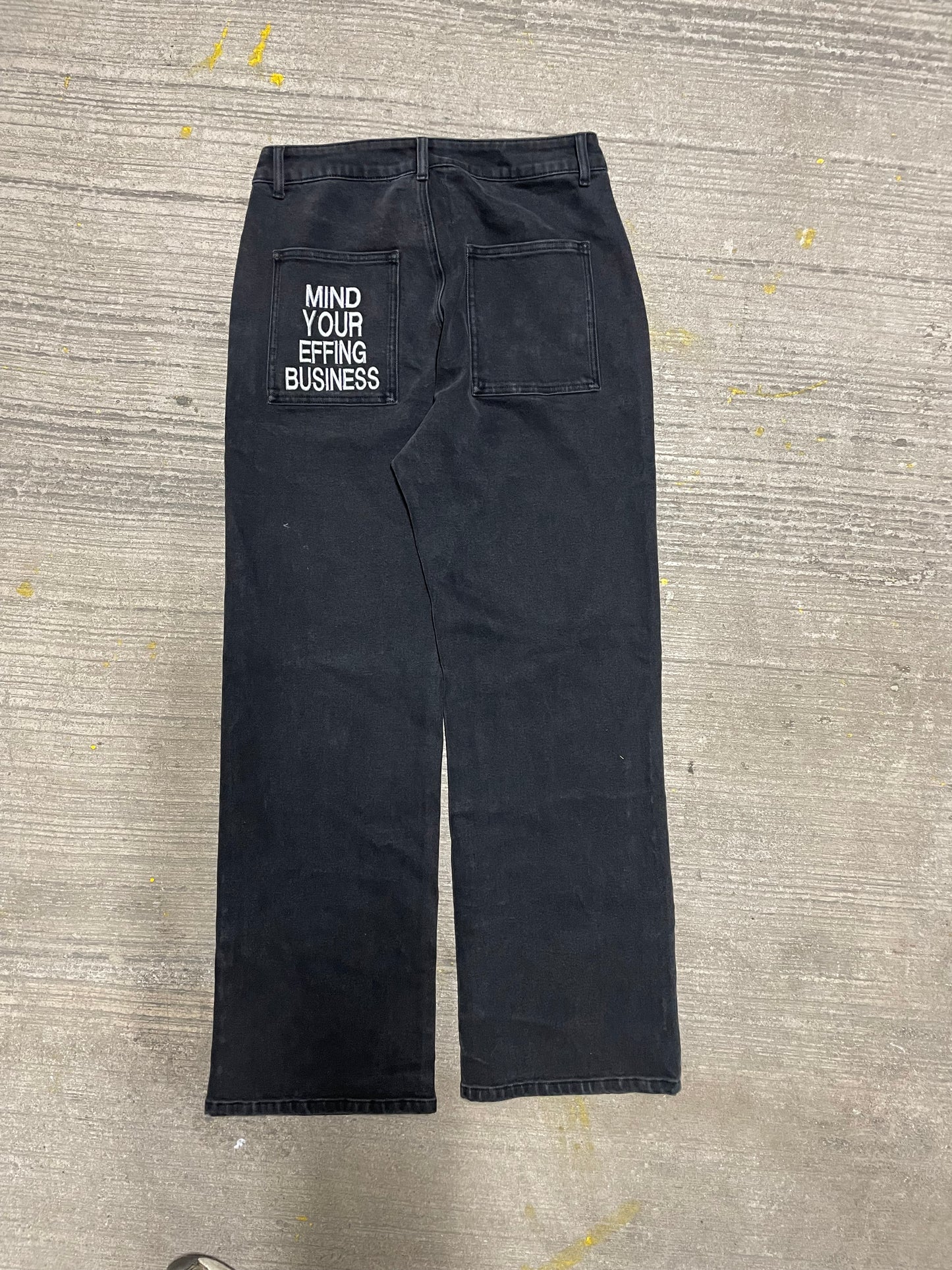 Mind Your Business Sample - Black Denim Straight / Relax Fit