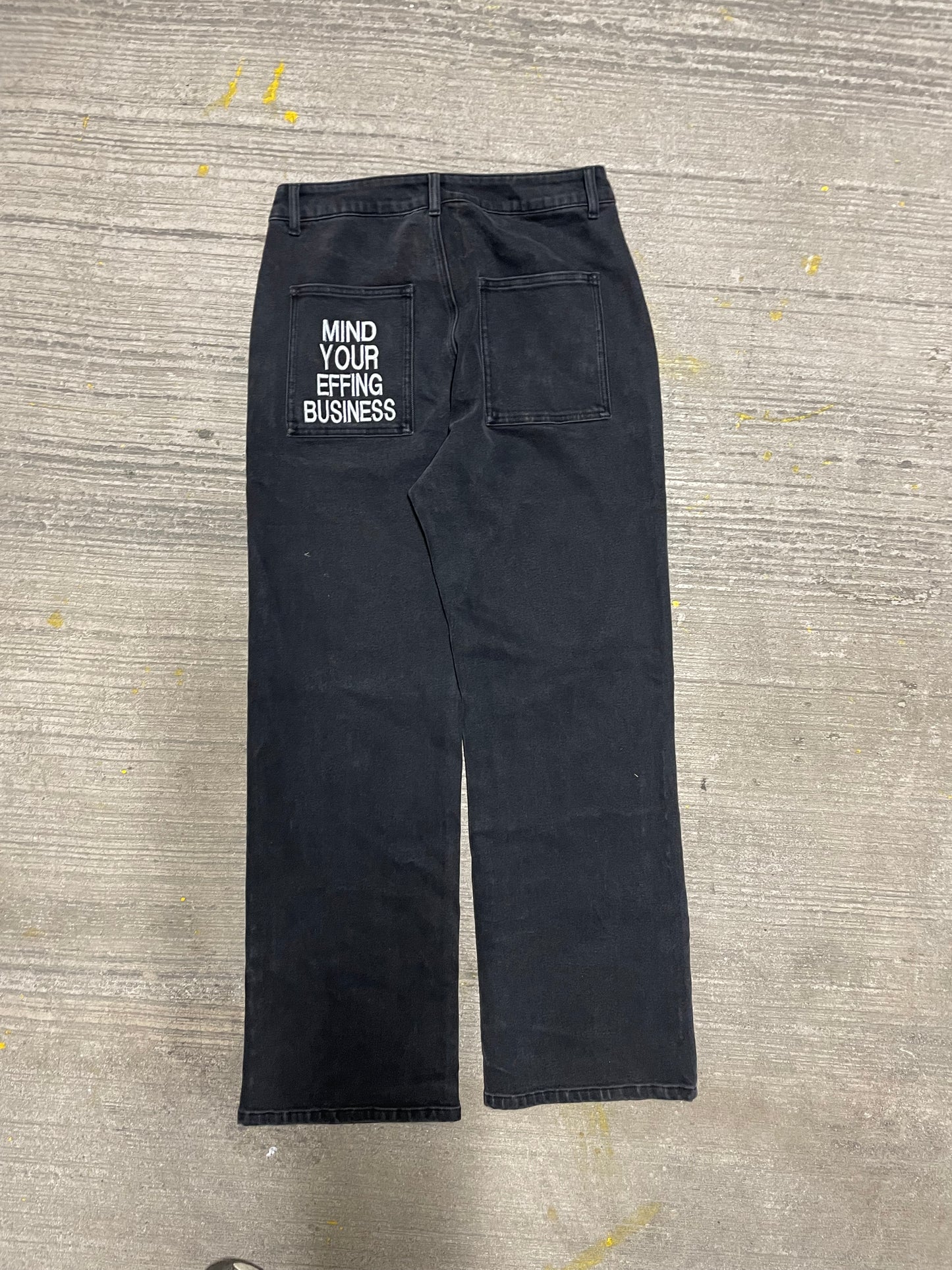 Mind Your Business Sample - Black Denim Straight / Relax Fit